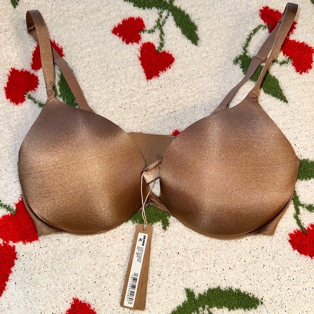 NWT SKIMS Ultimate Push Up Plunge Bra in Sienna, 34D